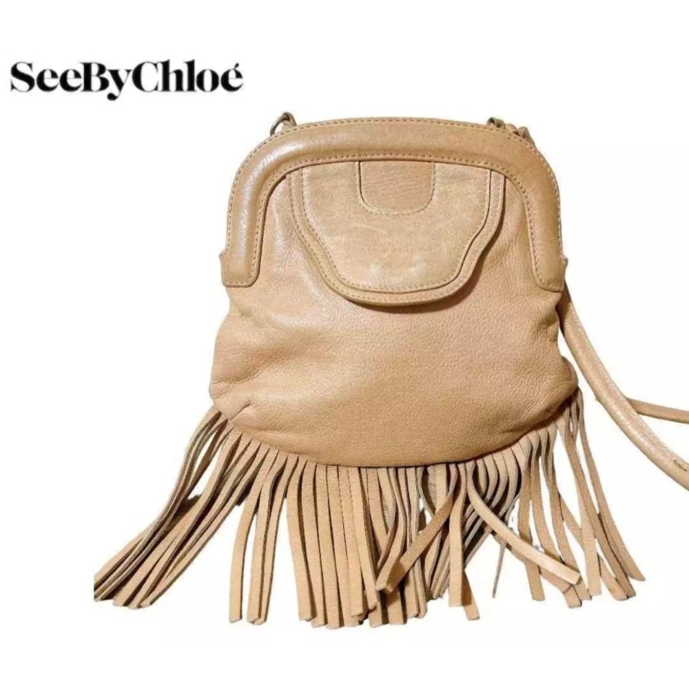 See By Chloe Leather Marcie Fringe Crossbody Bag